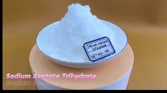 Industrial Grade 99% High Purity Sodium Acetate Trihydrate Food Additive Function CAS: 6131